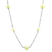 14k White Gold Necklace with White Pearls | - Forever in Harmony