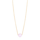 14k Rose Gold Pearl Solitaire Necklace