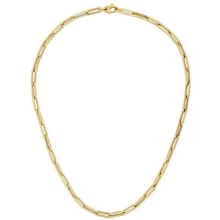 14K Yellow Gold Bold Paperclip Chain (4.20 mm)