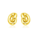 14k Yellow Gold Polished Knot Earrings