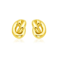 14k Yellow Gold Polished Knot Earrings