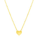 14k Yellow Gold Polished Mini Heart Necklace