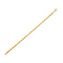 Silk Rope Chain Bracelet in 14k Yellow Gold  (4.30 mm) | - Forever in Harmony