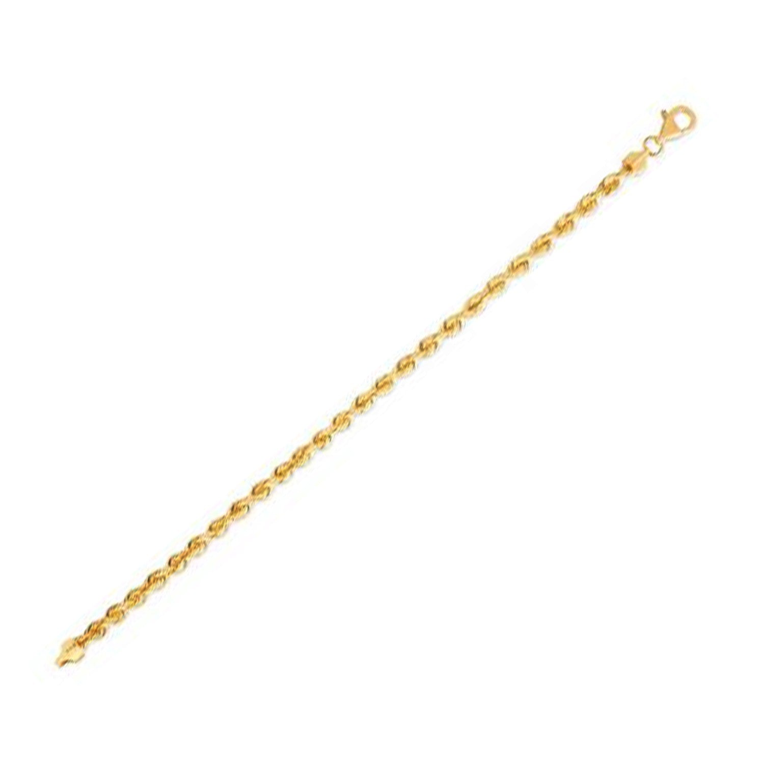 Silk Rope Chain Bracelet in 14k Yellow Gold  (4.30 mm) |