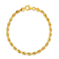 Silk Rope Chain Bracelet in 14k Yellow Gold  (4.30 mm) | - Forever in Harmony