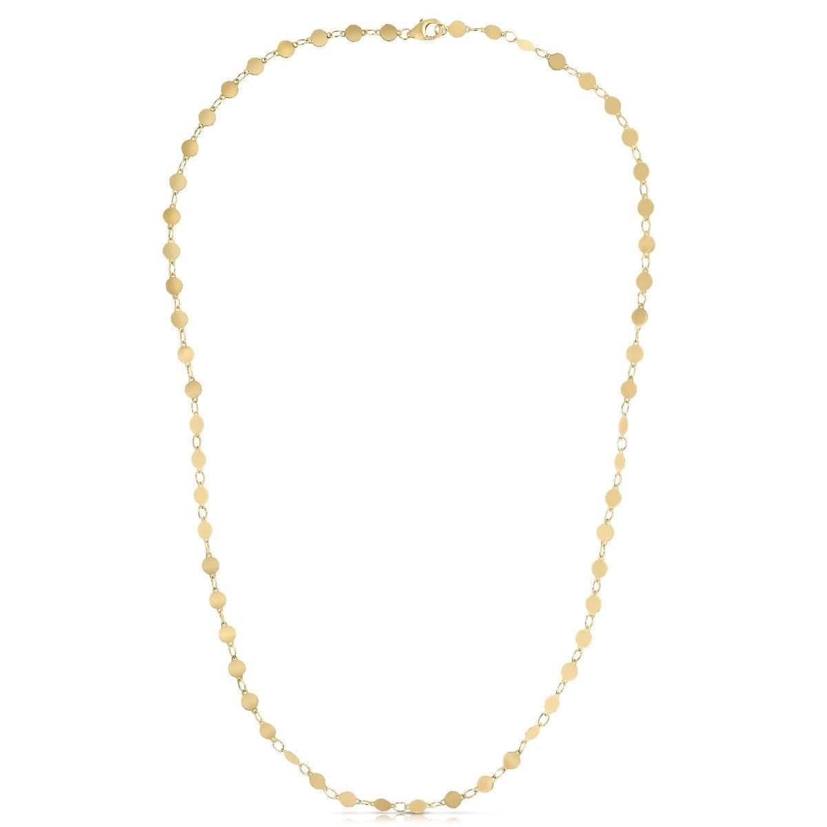 14k Yellow Gold Necklace with Polished Circles | 18''