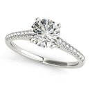 14k White Gold Pronged Round Diamond Engagement Ring (1 5/8 cttw) - Forever in Harmony