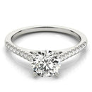 14k White Gold Pronged Round Diamond Engagement Ring (1 5/8 cttw) - Forever in Harmony