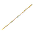 Round Pave Franco Chain Bracelet in 14k Yellow Gold  (4.00 mm) | - Forever in Harmony