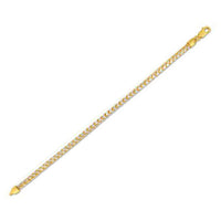 Round Pave Franco Chain Bracelet in 14k Yellow Gold  (4.00 mm) | - Forever in Harmony