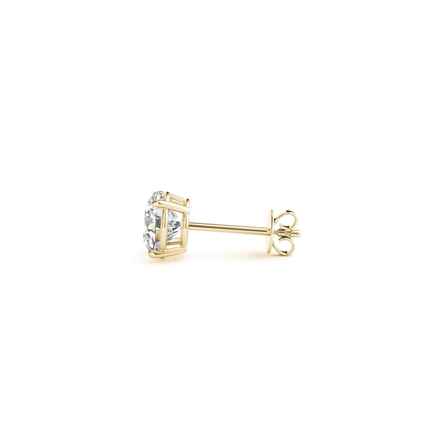 1 1/2 cttw IGI Certified Lab Grown Diamond Stud Earrings | 14k Yellow Gold | G/VS2 - Forever in Harmony