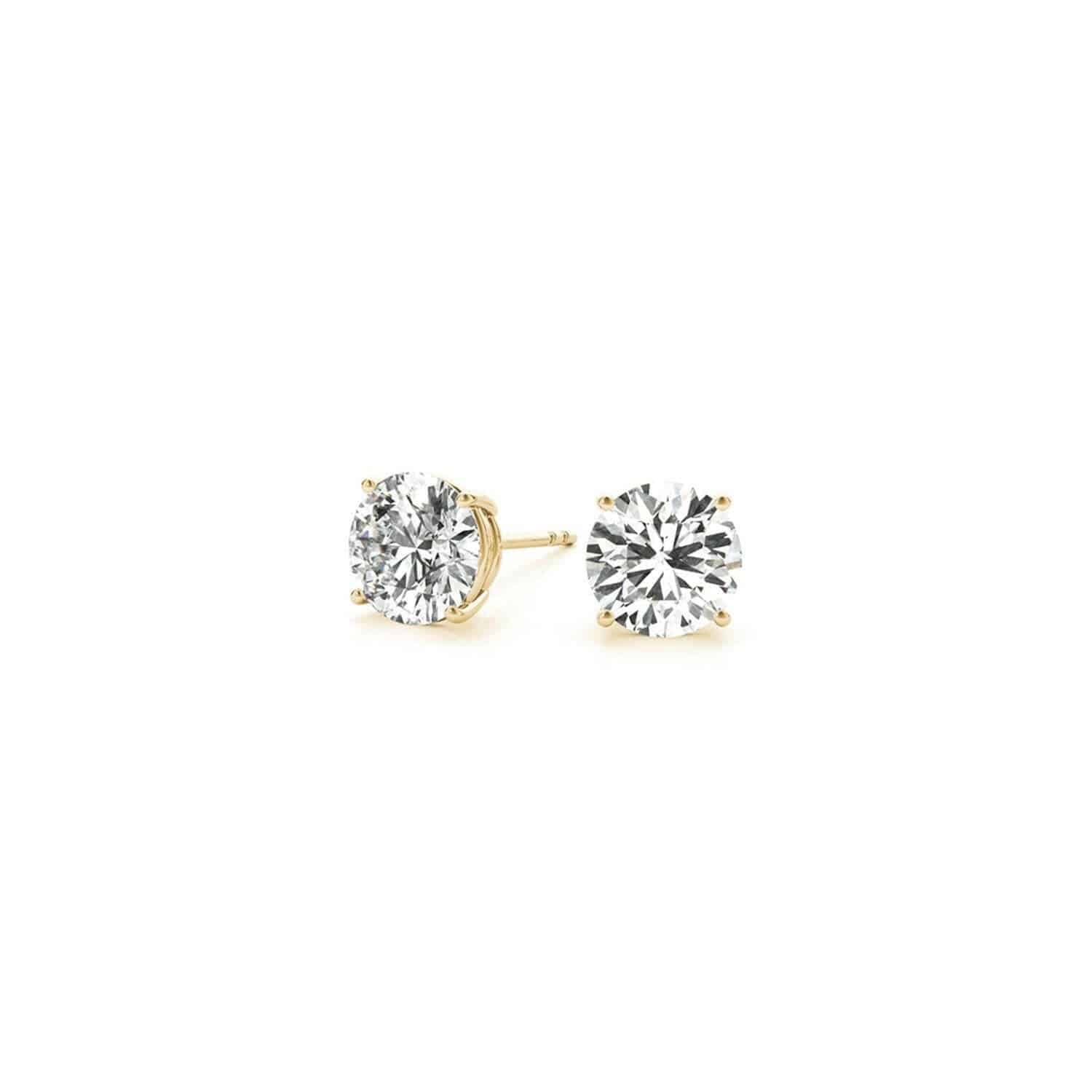 1 1/2 cttw IGI Certified Lab Grown Diamond Stud Earrings | 14k Yellow Gold | G/VS2 - Forever in Harmony