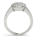 14k White Gold Pave Style Diamond Engagement Ring (1 3/8 cttw) - Forever in Harmony