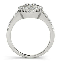 14k White Gold Pave Style Diamond Engagement Ring (1 3/8 cttw) - Forever in Harmony