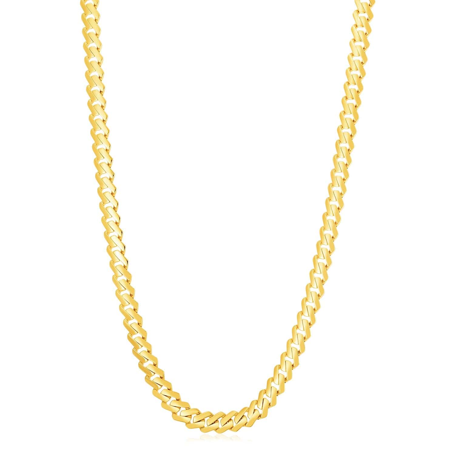 14k Yellow Gold High Polish Modern Lite Edge Chain (8.00 mm) |