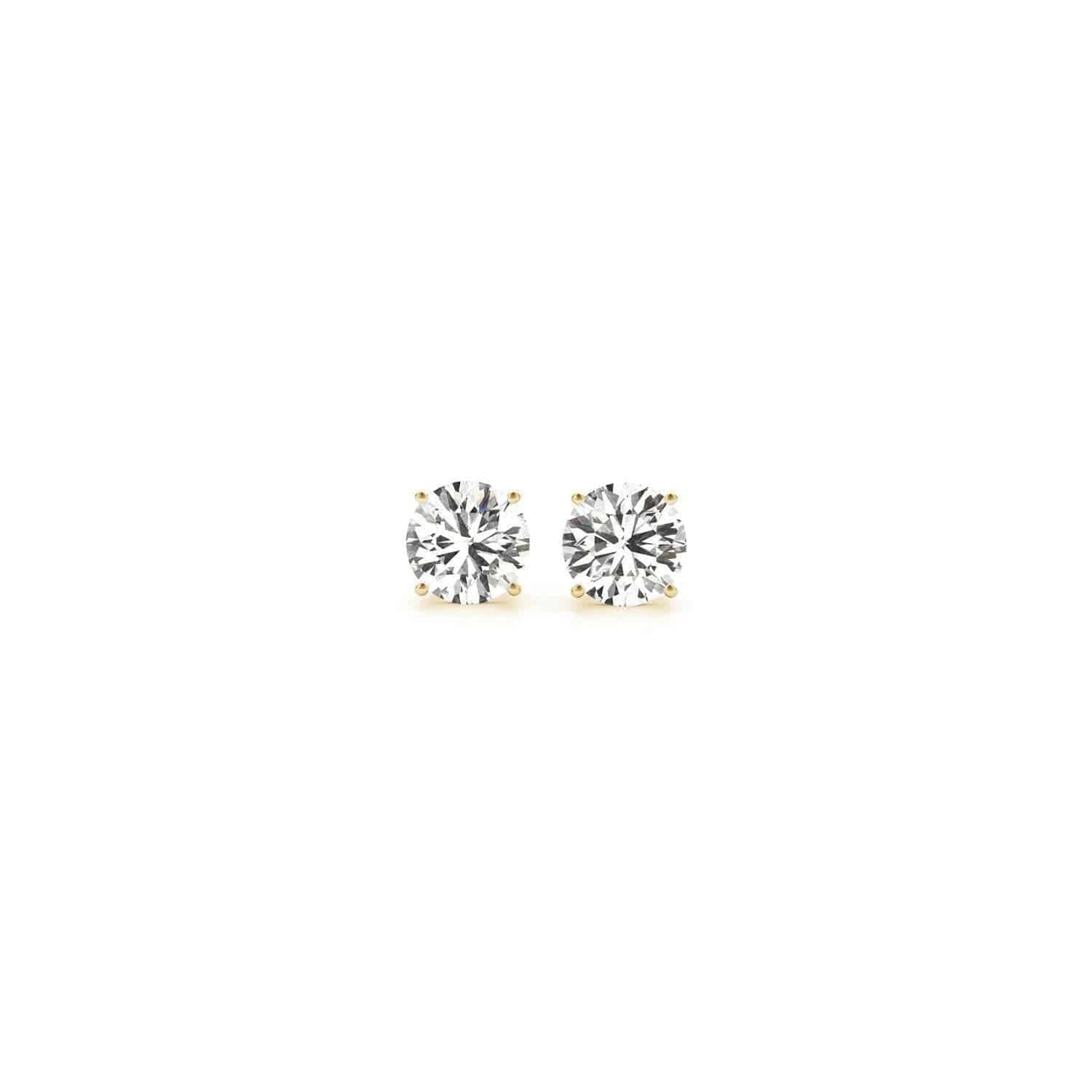 1/2 cttw Lab-Grown Diamond Stud Earrings 14k Yellow Gold | G/VS2 - Forever in Harmony