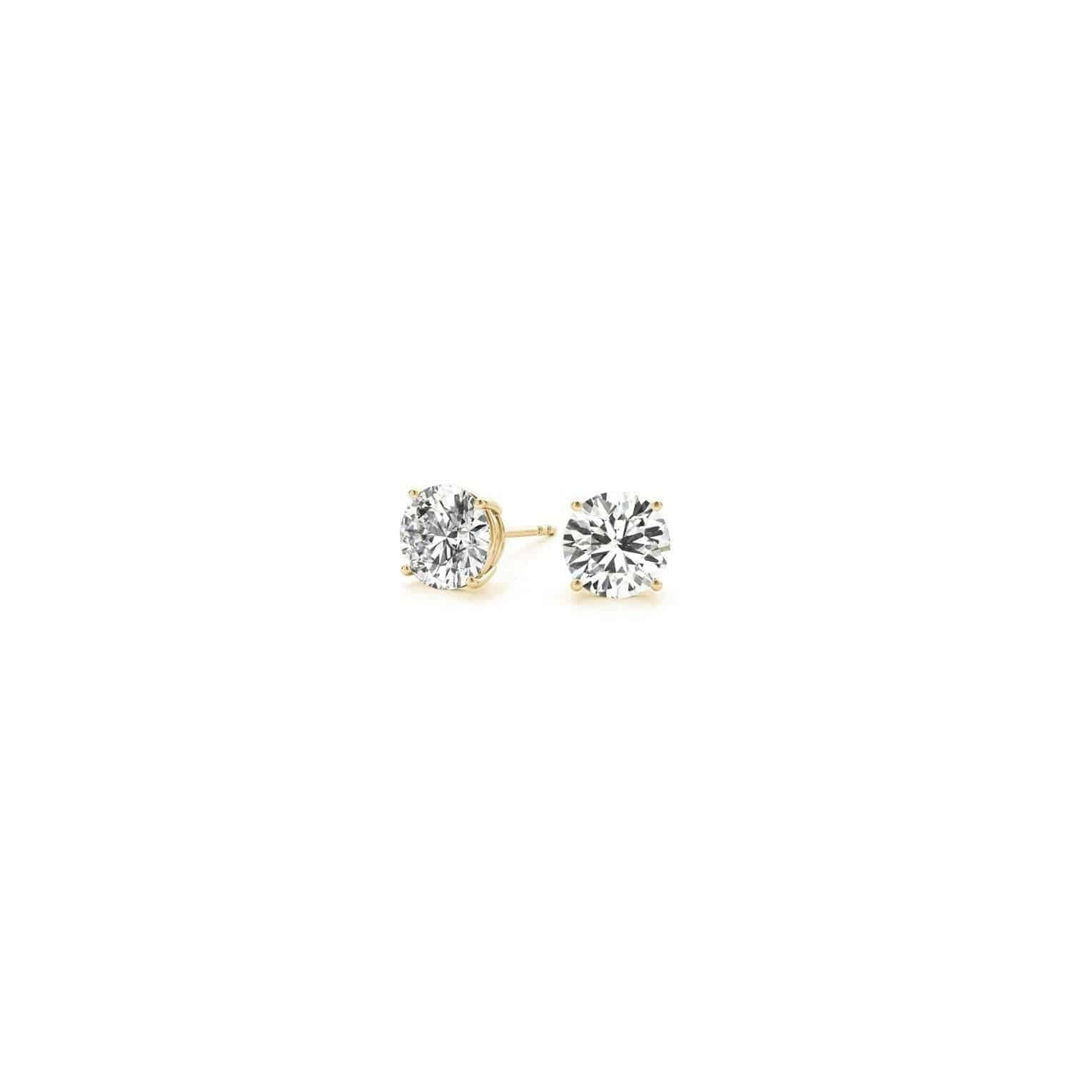 1/2 cttw Lab-Grown Diamond Stud Earrings 14k Yellow Gold | G/VS2 - Forever in Harmony