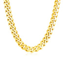 14k Yellow Gold Polished Miami Cuban Chain Necklace | - Forever in Harmony