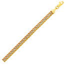 10k Tri-Toned Gold Multi-Strand Rope Chain Bracelet (6.35 mm) | - Forever in Harmony