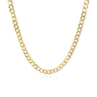 14k Two Tone Gold Pave Curb Chain (3.20 mm) | - Forever in Harmony