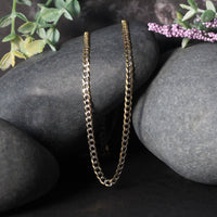 14k Two Tone Gold Pave Curb Chain (3.20 mm) | - Forever in Harmony