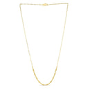 14k Yellow Gold Bead Paperclip Necklace