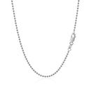 14k White Gold Bead Chain 1.5mm (1.50 mm)