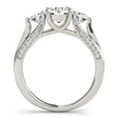 14k White Gold 3 Stone Style Round Diamond Engagement Ring (1 3/4 cttw) - Forever in Harmony