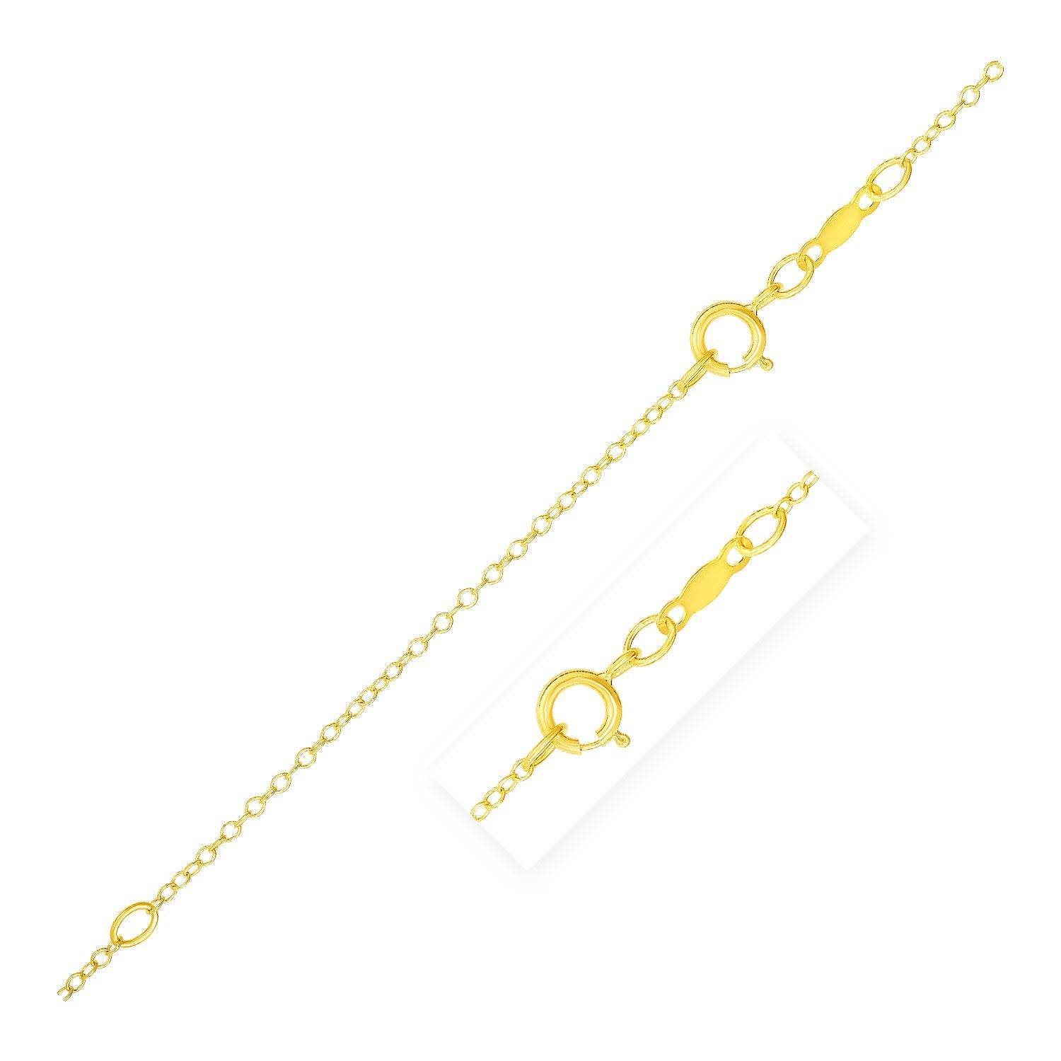 Extendable Cable Chain in 14k Yellow Gold (1.30 mm)