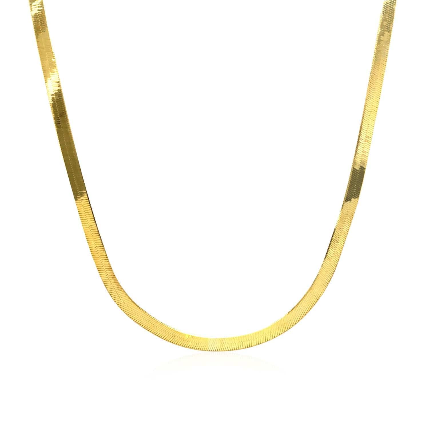 Imperial Herringbone Chain in 10k Yellow Gold (2.80 mm) | - Forever in Harmony