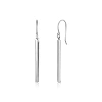 Sterling Silver Polished Bar Earrings