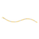 14k Yellow Gold Oval Domed Paperclip Chain Bracelet (5.30 mm) | 7