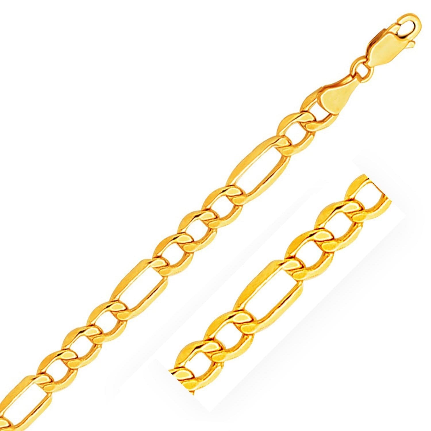 10k Yellow Gold Lite Figaro Bracelet (6.60 mm) |