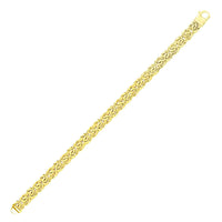 14k Yellow Gold Byzantine Style Chain Bracelet (7.20 mm) | - Forever in Harmony