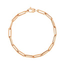 14K Rose Gold Bold Paperclip Chain Bracelet (4.20 mm) | - Forever in Harmony