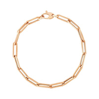 14K Rose Gold Bold Paperclip Chain Bracelet (4.20 mm) | - Forever in Harmony