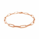 14K Rose Gold Bold Paperclip Chain Bracelet (4.20 mm) | - Forever in Harmony