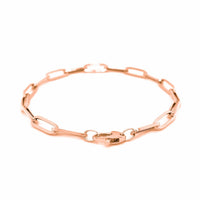 14K Rose Gold Bold Paperclip Chain Bracelet (4.20 mm) | - Forever in Harmony