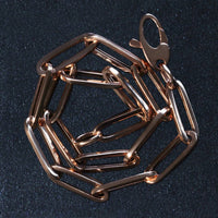 14K Rose Gold Bold Paperclip Chain Bracelet (4.20 mm) | 7.5''