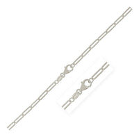 Sterling Silver Rhodium Plated Paperclip Chain (2.50 mm)