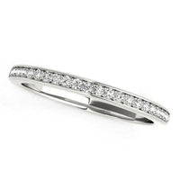 14k White Gold Classic Style Diamond Wedding Band (1/5 cttw) - Forever in Harmony