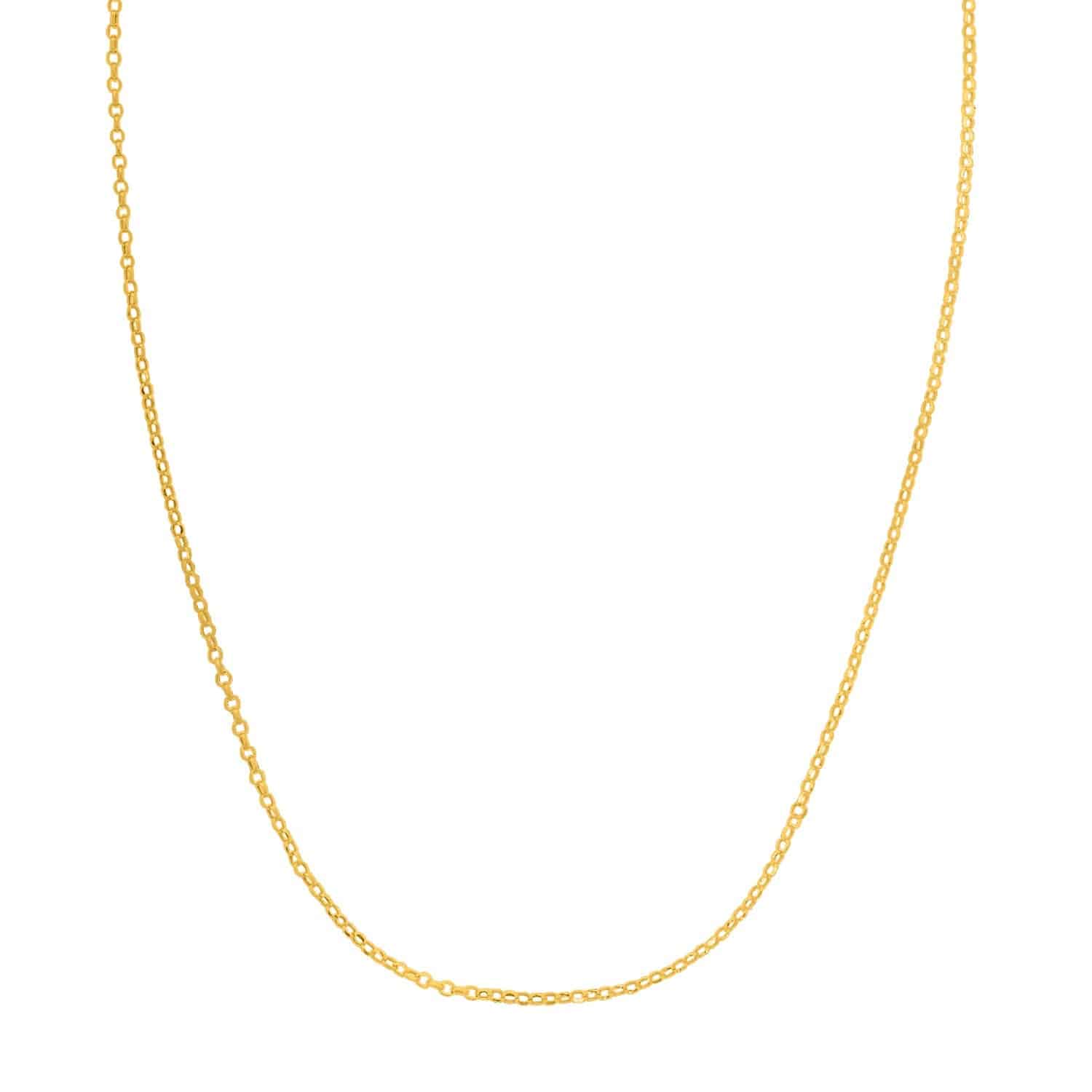 Double Extendable Cable Chain in 14k Yellow Gold (1.40 mm) |