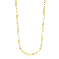 14k Yellow Gold Cable Chain Style Polished Necklace | 18''