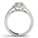 14k White Gold Round Split Shank Style Diamond Engagement Ring (1 1/2 cttw) - Forever in Harmony