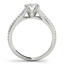 14k White Gold Double Prong Multirow Band Diamond Engagement Ring (1 1/8 cttw) - Forever in Harmony