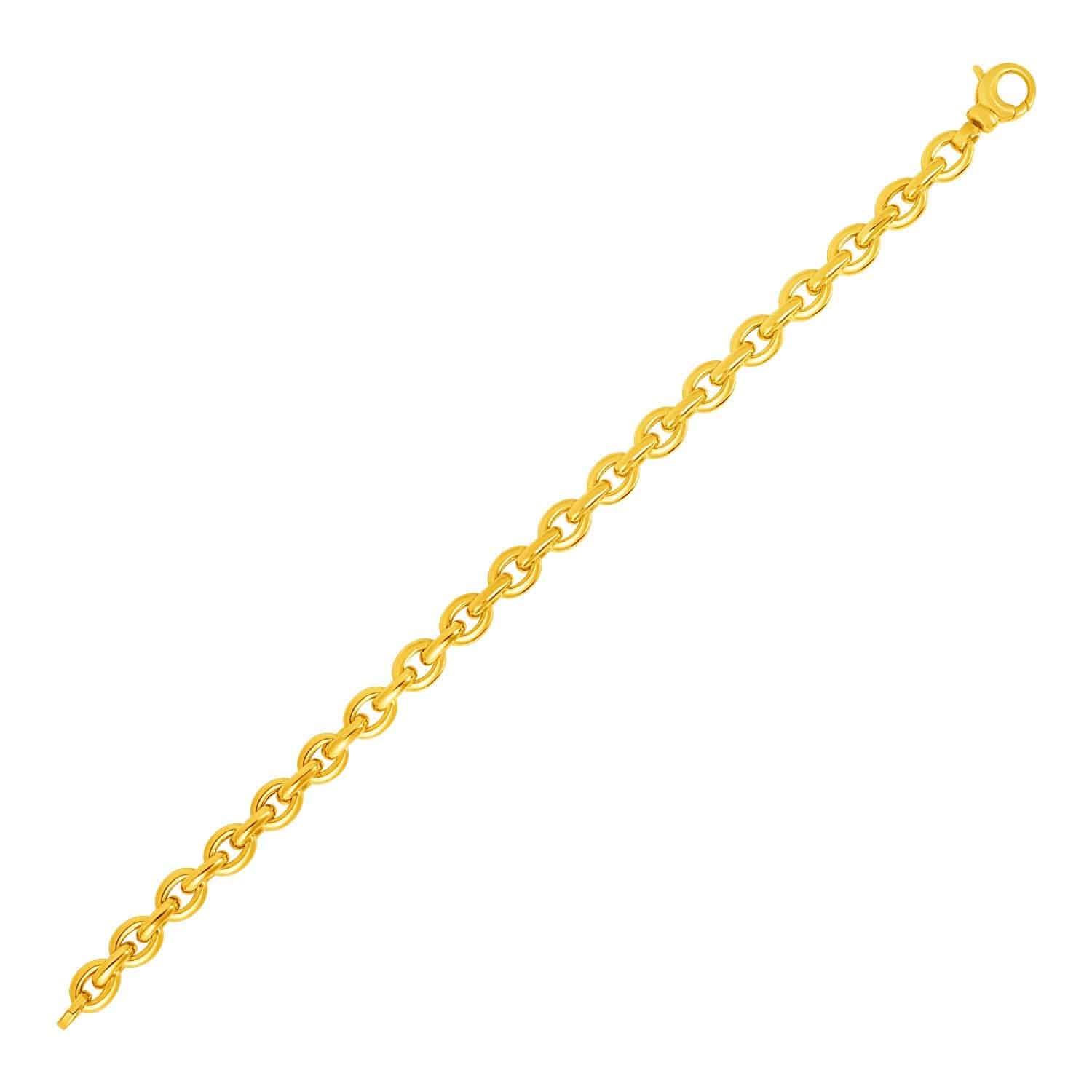 14k Yellow Gold Polished Oval Link Bracelet (6.20 mm) |