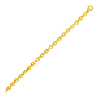 14k Yellow Gold Polished Oval Link Bracelet (6.20 mm) | - Forever in Harmony