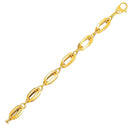 14k Yellow Gold Bracelet with Long Double Oval Links (8.20 mm) | - Forever in Harmony