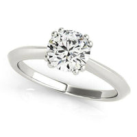 14k White Gold Double Prong Set Solitaire Diamond Engagement Ring (1 cttw) - Forever in Harmony