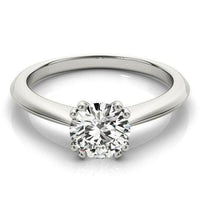 14k White Gold Double Prong Set Solitaire Diamond Engagement Ring (1 cttw) - Forever in Harmony